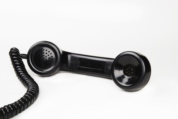 Old black telephone