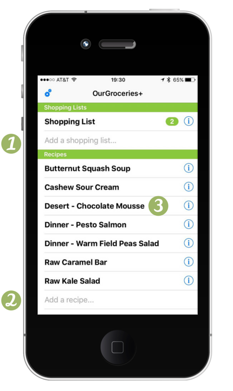 OurGroceries Landing Page