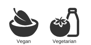 Vegan and Vegetarian Icons - White BG