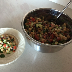 Chickpea Salad The Making
